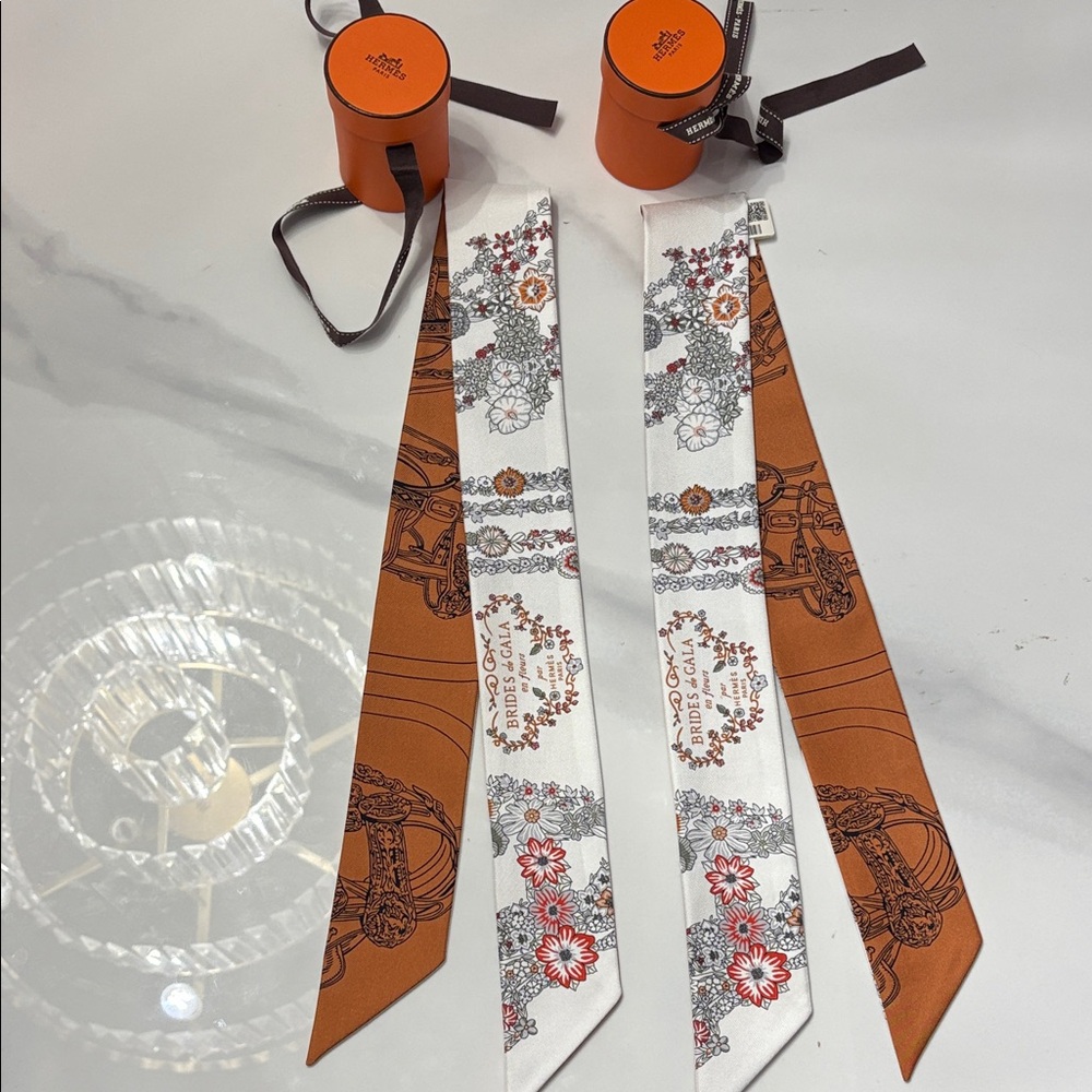Brand new hermes brides de gala twillys blanc brown
